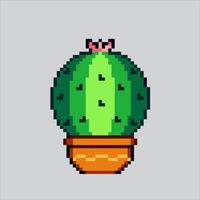 Pixel art illustration Cactus. Pixelated Cactus Plant. Cactus Desert Plant pixelated for the pixel art game and icon for website and game. old school retro. vector