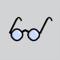 Pixel art illustration Glasses. Pixelated Reading Glasses. Reading Glasses nerd pixelated for the pixel art game and icon for website and game. old school retro. vector