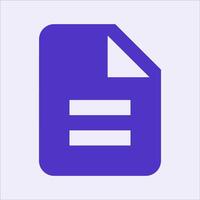 a purple file icon with a white line vector