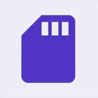 a purple memory card icon on a white background vector