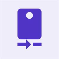 a purple square with an arrow pointing to the left vector