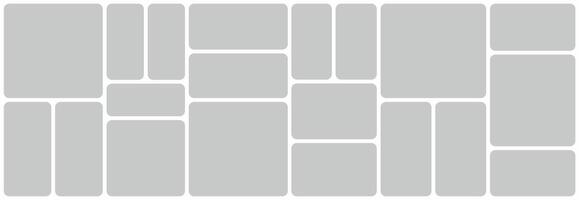 Moodboard grid Retro gallery banner Photoframe vector
