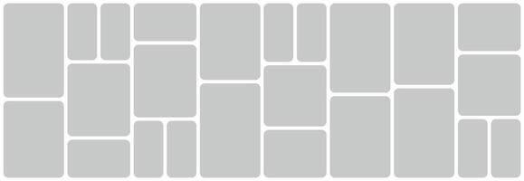 Photo collage frame images template Moodboard grid Retro gallery banner template vector
