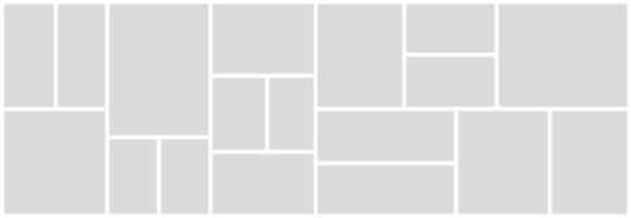 Portfolio images layout Photo collage grid vector