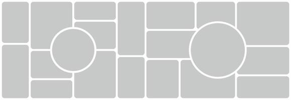 Photo frame collage modern concept background vector