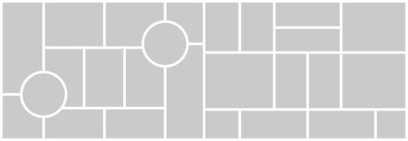 Artistic Pictures or photo frame collage template vector