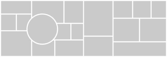 picture or photo frame collage abstract template vector
