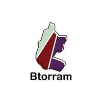 Btorram map. map of the Lebanon Country. Borders of for your infographic. illustration design template vector