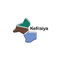 map of Kefraiya modern outline, High detailed illustration Design Template, suitable for your company vector