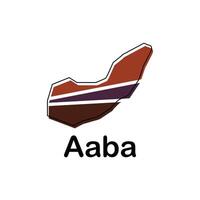 map of Aaba modern outline, High detailed illustration Design Template, suitable for your company vector