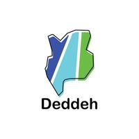 map of Deddeh modern outline, High detailed illustration Design Template, suitable for your company vector