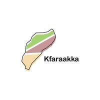 map of Kfaraakka modern outline, High detailed illustration Design Template, suitable for your company vector