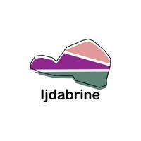 Ijdabrine map. map of the Lebanon Country. Borders of for your infographic. illustration design template vector