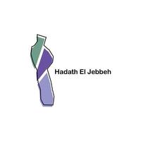 map of Hadat El Jebbeh modern outline, High detailed illustration Design Template, suitable for your company vector