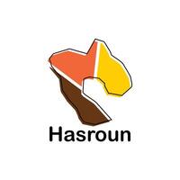 Hasroun map. map of the Lebanon Country. Borders of for your infographic. illustration design template vector