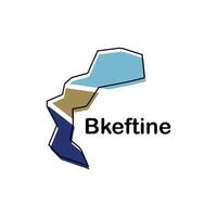 map of Bkeftine modern outline, High detailed illustration Design Template, suitable for your company vector