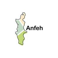 map of Anfeh modern outline, High detailed illustration Design Template, suitable for your company vector