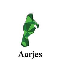 Aarjes Map of Lebanon Country, with polygon style geometric colorful design template names city or province vector