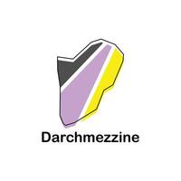 map of Darchmezzine modern outline, High detailed illustration Design Template, suitable for your company vector