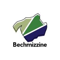 map of Bechmizzine modern outline, High detailed illustration Design Template, suitable for your company vector