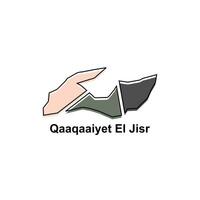 Map City of Qaaqaaiyet El Jisr modern outline, High detailed illustration Design Template, suitable for your company vector