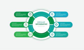 Creative concept for infographic with 6 steps, options, parts or processes. Business data visualization. business template for timeline presentation. vector