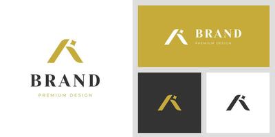 AI letter alphabet logo icon design with Classy style luxury initials monogram. vector