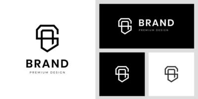 security alert with letter SA logo identity design. creative alphabet with shield design idea logo template vector