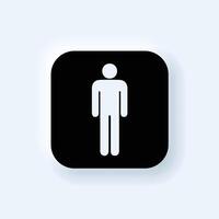 a black and white icon that says men on it vector