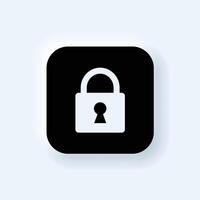 a black square with a padlock icon on it. vector