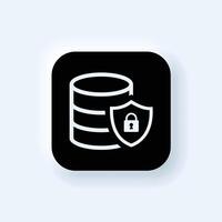 security icon illustration isolated on black background. Shield security icon. Lock security icon. vector