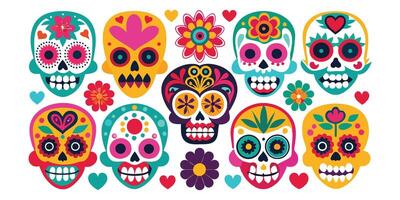 Intricate Geometric Skull with Abstract Details vector