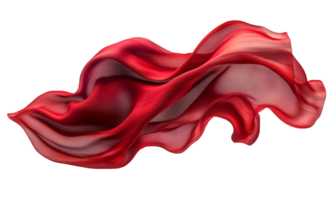 Elegant red fabric, isolated view png
