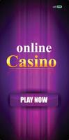 Online casino play now lettering on smartphone screen vector