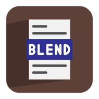 Blend document flat icon. file icons for each document type. illustrator. vector