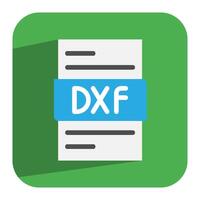 Dxf document flat icon. file format icon with flat style and attractive color. perfect for website, ui and mobile app. vector