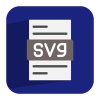 Svg document flat icon. resizable file type icon without losing quality. can be used for website, ui and mobile app. vector