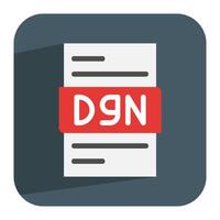 Dgn document file flat icon. Minimalist file icons suitable for web and mobile applications. vector