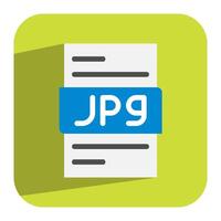 Jpg document flat icon. elegant file icon for smooth user interface. Can be used for website, ui and mobile app. vector