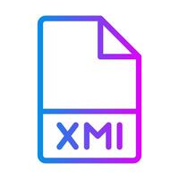 Xml document file type, gradient icons for development tools and apps. illustration. vector