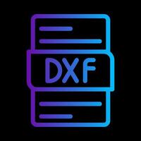 Dxf file format document gradient icon. file extension for mobile and website icons symbols. illustration. vector