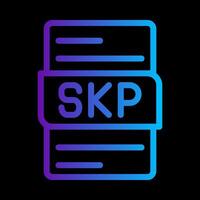 Skp document gradient icon. files type, format, extension, symbol icons. can be used for website, ui and mobile app. vector