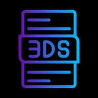 3ds file format document gradient icon. stylish file extension symbol Icons. illustration. vector