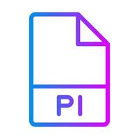 Perl document files extension, file type, gradient programming icons. illustration. vector