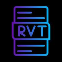 RVt document gradient icon. files type, format, extension, symbol icons. illustration. vector