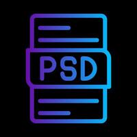document file gradient icon. format, extension, type symbol icons. illustration. vector