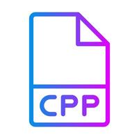 Cpp document file type, Vibrant Gradient Icons for Coding Enthusiasts. vector