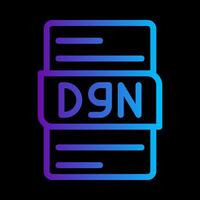 Dgn file gradient icon. document format file. unique and creative file type icons symbols. illustration. vector