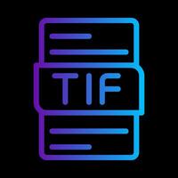 Tif document gradient icon. can be used for website, ui and mobile app. illustration. vector