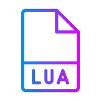 Lua document file type, fresh gradient icons for developers and designers. illustration. vector